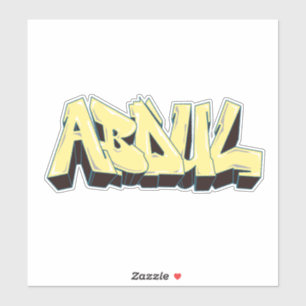 Sticker en vinyle Graffiti "Abdul" Coupé sur mesur