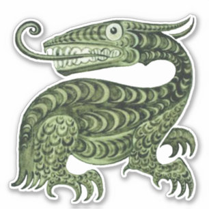 Sticker en vinyle Jabberwock de William De Morgan