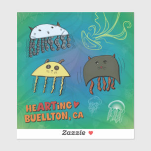 Sticker en vinyle - Jellies partout - Buellton.Art