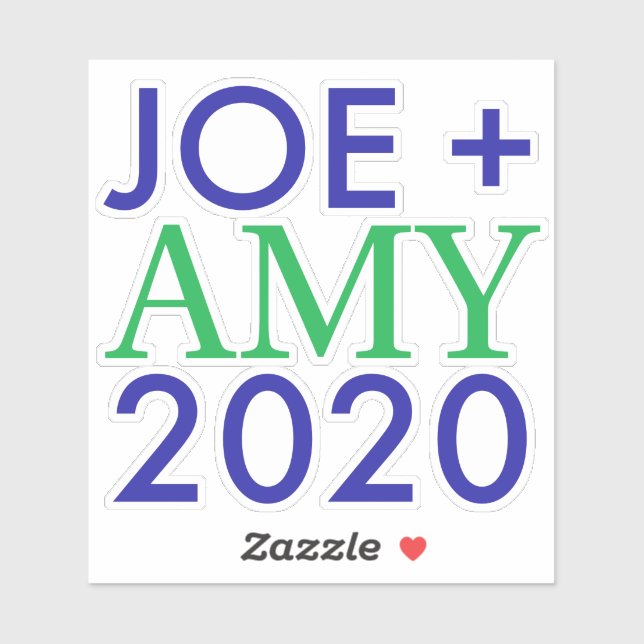 Sticker en vinyle Joe et Amy 2020 (Feuille)