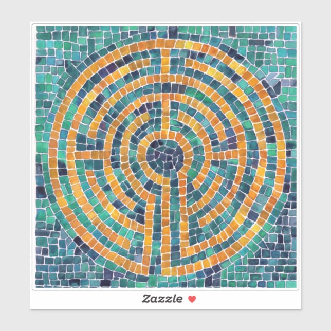 Sticker en vinyle LABYRINTH II 8x8 (Feuille)