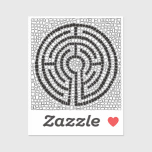 Sticker en vinyle Labyrinth VII 2"x2"
