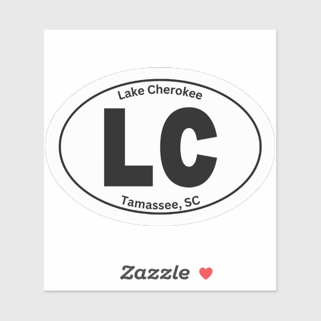 Sticker en vinyle LC du lac Cherokee - blanc (Feuille)