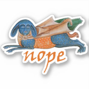 Sticker en vinyle Luttrell Psalter "Nope"