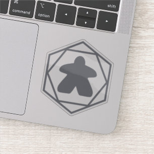 Sticker en vinyle Meeple Grey Art
