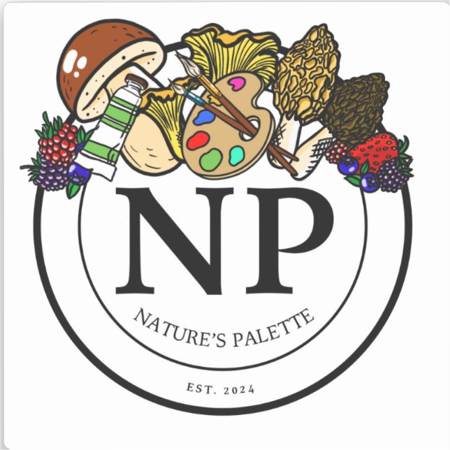 Sticker en vinyle mini palette de la nature (Recto)