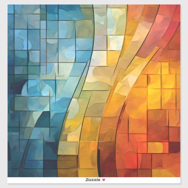 Sticker en vinyle Mosaic Art (Feuille)