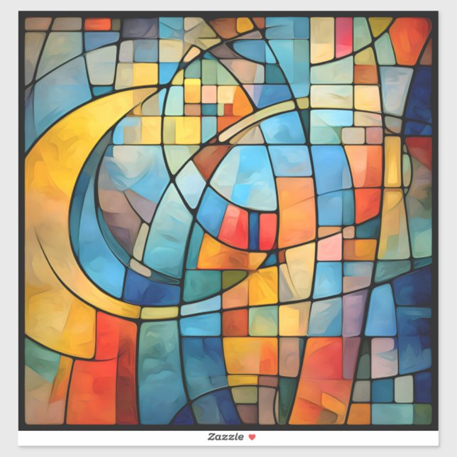 Sticker en vinyle Mosaic Art (Feuille)