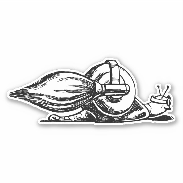 Sticker en vinyle noir et blanc (Devant)