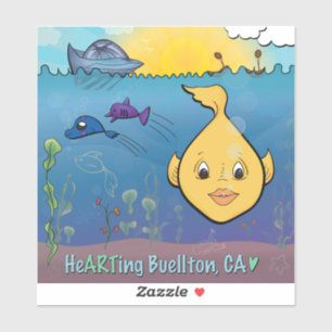 Sticker en vinyle - Poisson Goldie - Buellton.Art