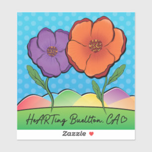 Sticker en vinyle - Poppies de Californie - Buellt