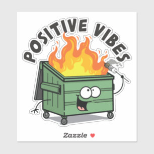 Sticker en vinyle pour benne de vibes positives