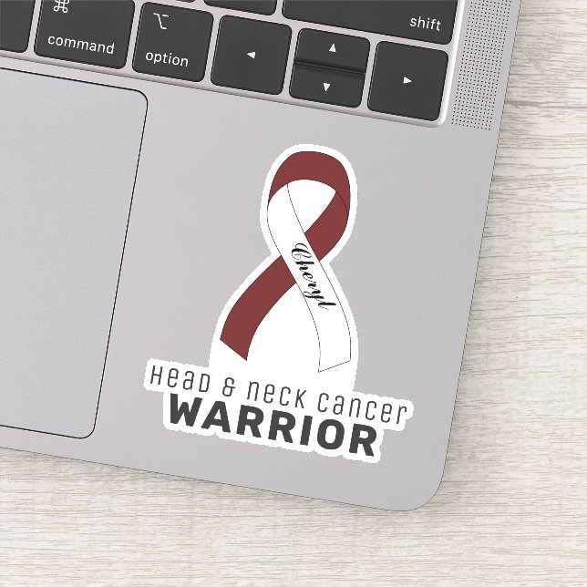 Sticker en vinyle pour cancer de la tête et du cou (Détail)