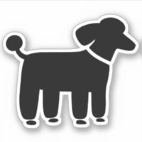 Sticker en vinyle pour chien de poche noir