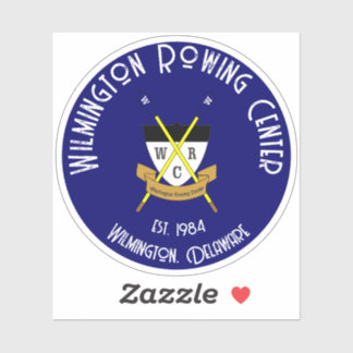 Sticker en vinyle rond Wilmington Rowing Center Bl