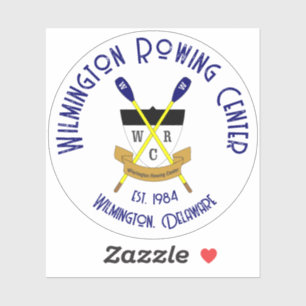 Sticker en vinyle rond Wilmington Rowing Center Bl