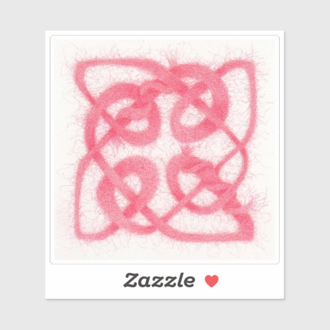 Sticker en vinyle rose CELTIC KNOT 4" (Feuille)