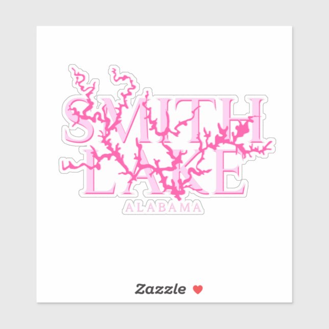 Sticker en vinyle rose Smith Lake Alabama (Feuille)