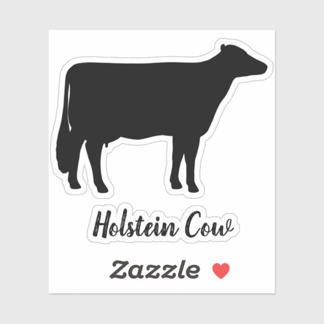 Sticker en vinyle Silhouette Holstein Cow (Feuille)