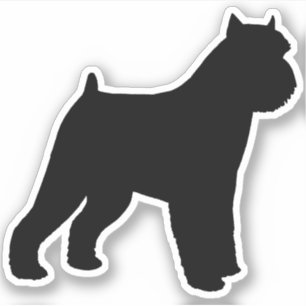 Sticker en vinyle silhouette pour chien de Bruxell
