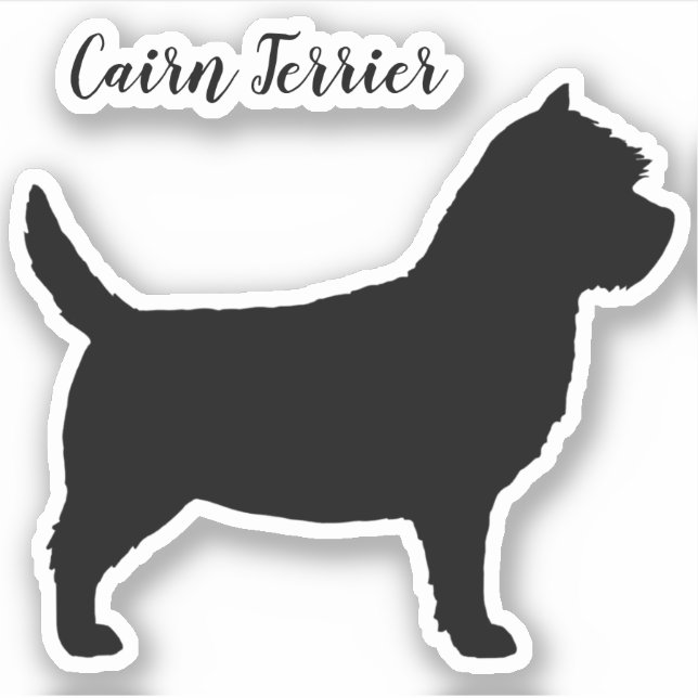 Sticker en vinyle Silhouette pour chien de Cairn T (Devant)