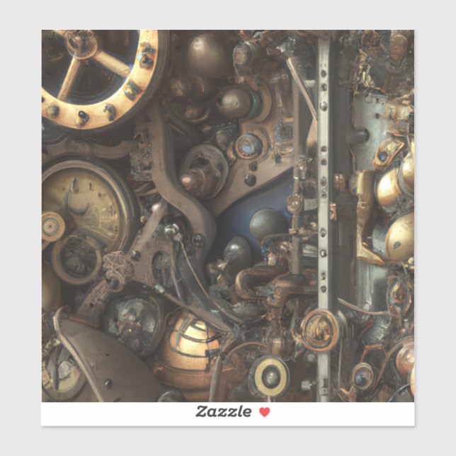 Sticker en vinyle Steampunk Art (Feuille)