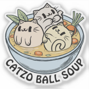 Sticker en vinyle sur mesure Catzo Ball Soup 2