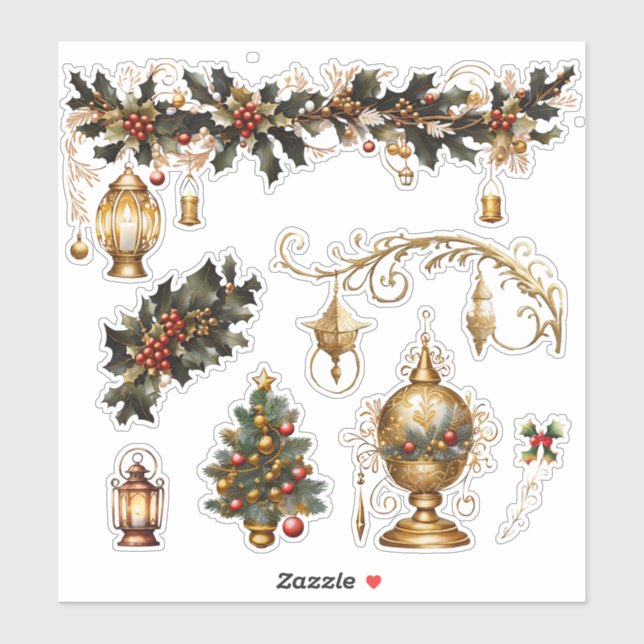 Sticker en vinyle sur mesure Christmas_13 (Feuille)