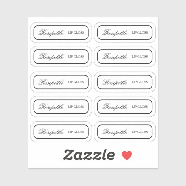 Sticker en vinyle sur mesure pour étiquette de pro (Feuille)