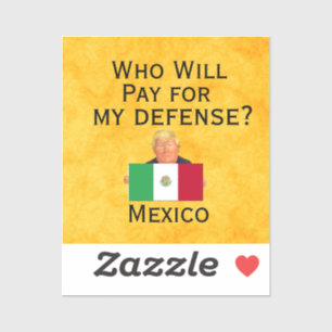 Sticker en vinyle sur mesure pour la défense Trump