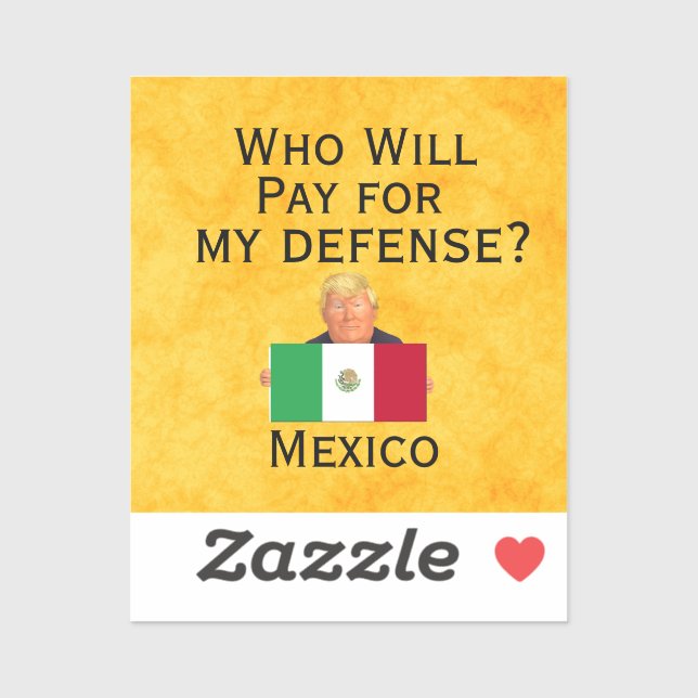 Sticker en vinyle sur mesure pour la défense Trump (Feuille)