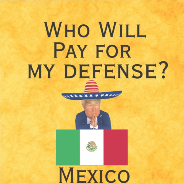 Sticker en vinyle sur mesure pour la défense Trump (Recto)