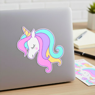 Sticker en vinyle sur mesure Unicorn