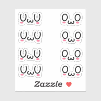 Sticker en vinyle sur mesure Uwu et Owo