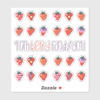 Sticker en vinyle taillé sur mesure pour fraises d