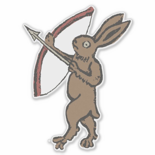 Sticker en vinyle taillé sur mesure pour lapin Arc (Devant)