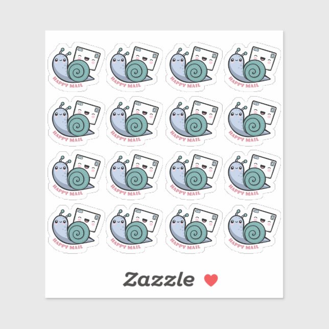 Sticker en vinyle taillé sur mesure pour Snail Hap (Feuille)