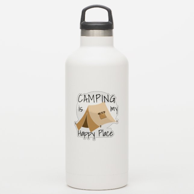 Sticker en vinyle Tent Camping (Gourde)