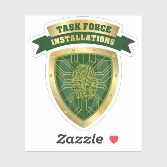 Sticker en vinyle TFI personnalisé (Feuille)