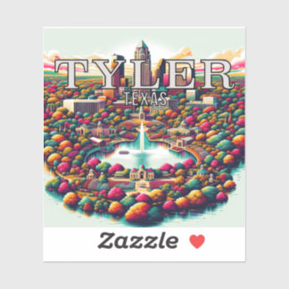 Sticker en vinyle Tyler Texas 3 pouces