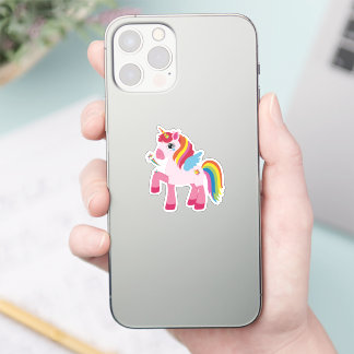 Sticker en vinyle Unicorn mignon