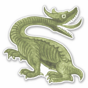 Sticker en vinyle William De Morgan Dragon