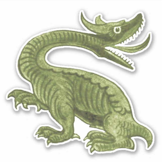 Sticker en vinyle William De Morgan Dragon (Devant)
