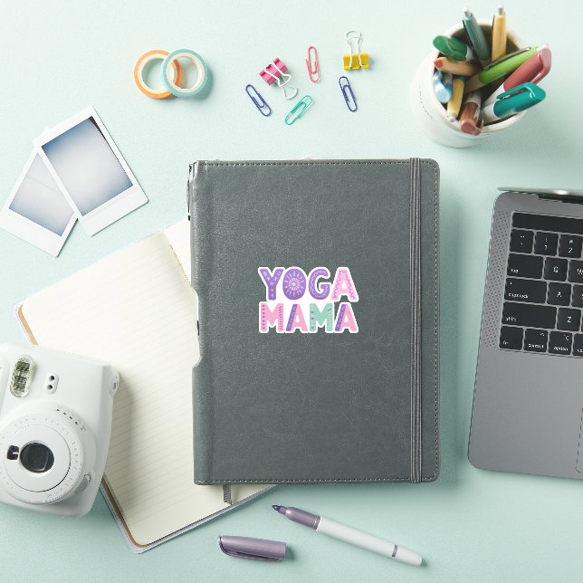 Sticker en vinyle Yoga Mama Pastel (Couverture iPad)