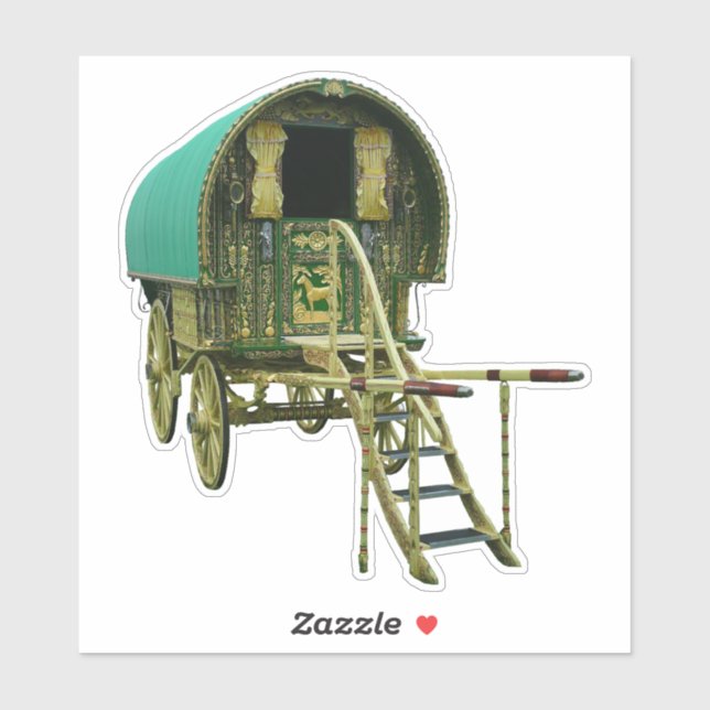 Sticker en Wagon Tzigane (Feuille)