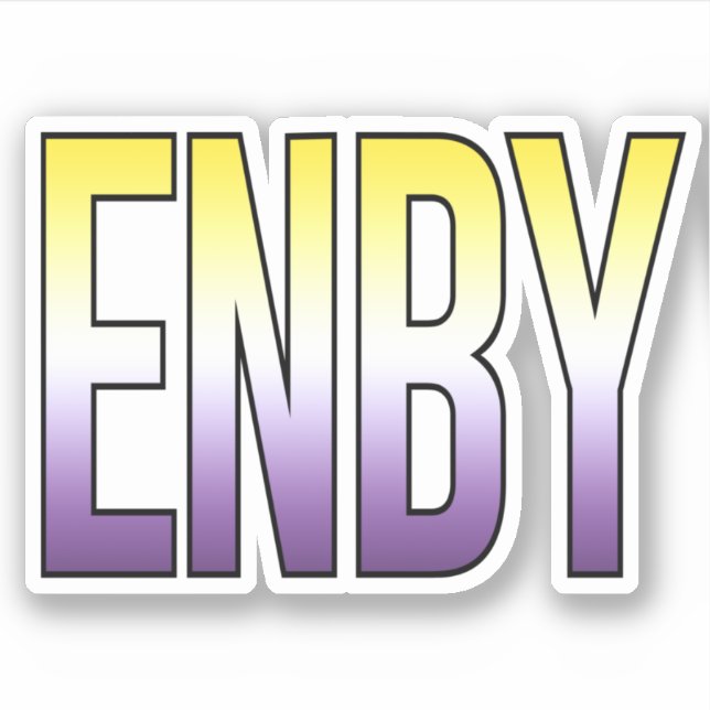 Sticker ENBY - Non-binaire (Devant)