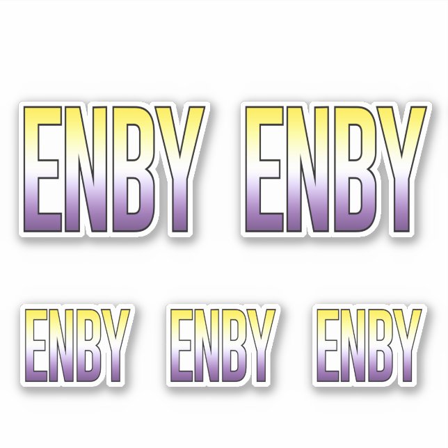 Sticker ENBY - Non binaire (Devant)