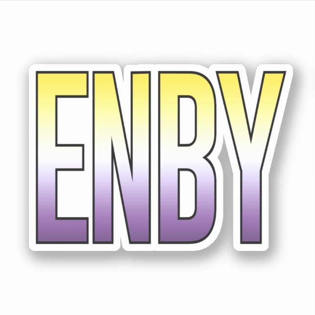 Sticker ENBY non binaire (Devant)