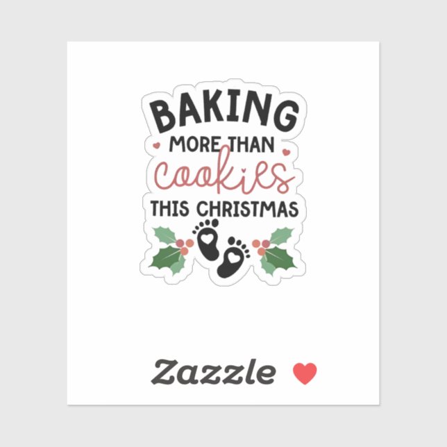 Sticker Enceinte : Plus que des biscuits à Noël (Feuille)