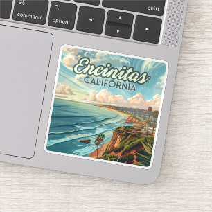 Sticker Encinitas California San Diego Beach Vintage